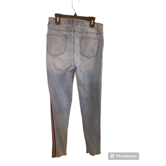 Boomboom Jeans Juniors Sz.7 Straight Leg W/Stripes - Picture 2 of 5